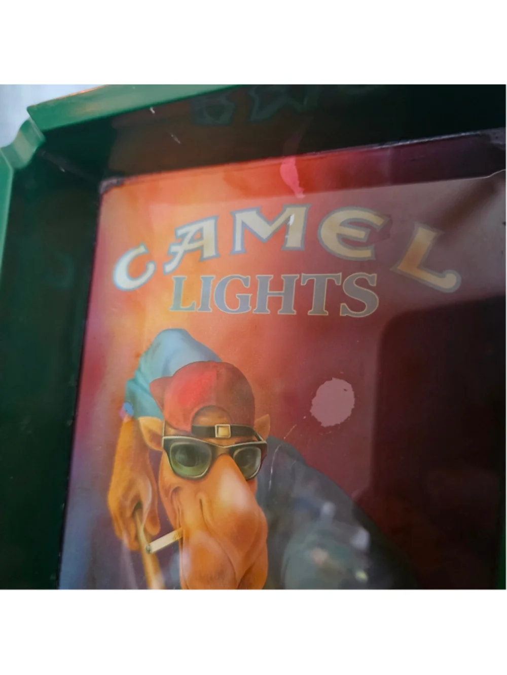 Vintage Camel Lights Pool Rectangle Ashtray & Metal Lighter Cigarettes